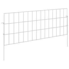 vidaXL Zaun-Set 75 x 30 cm Silber/Stahl