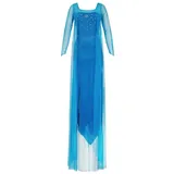 Katara Partyanzug Prinzessin Kostümkleid Eiskönigin Elsa für Damen, Abendkleid, Frozen, Kostüm, Fasching, Karneval, Frauen, Erwachsene blau S, (36-38) | Konfektionsgröße S, (36-38)