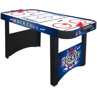 Sport1 One The Sport Maker Sport One Air Hockey Arena Elektrisches Beinspiel mit 2 Griffen und 2 Scheiben, integrierter Punktezähler, blau, 121 x 60 x 76 cm