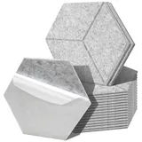 Clanmacy Akustikplatte 18 stuks Akustikplatten Hexagonal Selbstklebend Akustikplatte Hellgrau, (18-St) grau 15 cm x 15 cm x 0.9 cm