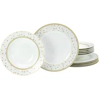 CreaTable Emilia Tafelservice 12-tlg. creme-weiß