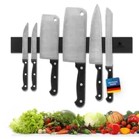 Exitoso Exitoso® 15813 Messerblock Magnetstreifen-Messerblock Edelstahl Schwarz