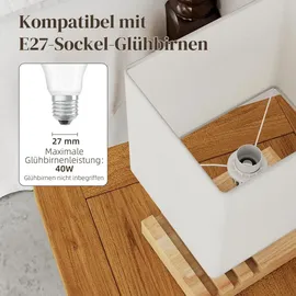 Homcom Tischlampe Weiß