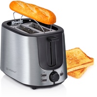 alpina Toaster - Toaster 2 Scheiben - 7 Bräunungsstufen -Toaster mit Brötchenauf
