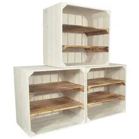 CHICCIE Weinregal 3 tlg. 2 x Regal  Weiß