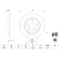 Bosch 0 986 479 E54 hinten, voll, 1 Stück