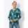 Sieh an! Langarm-Shirt in aquapetrol-salbei-bedruckt | Gr.: 40