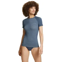 Falke Funktions-Shirt Wool-Tech Light (komfortable Passform) Kurzarm blau Damen