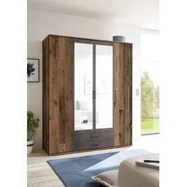 Pol-Power Drehtürenschrank Chicago 159 x 197 x 54 cm Braun