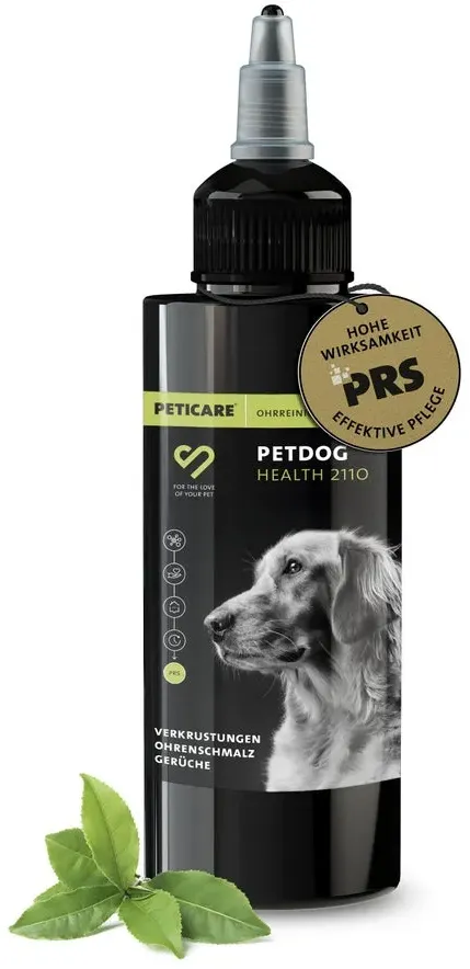 Peticare Ohren-Reiniger für Hunde, löst Schmutz & Verkrustungen, bei Gerüchen 100 ml