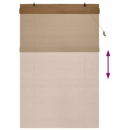 vidaXL Bambusrollo 140 x 220 cm Braun