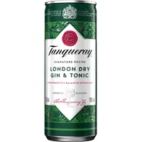 Tanqueray London Dry Gin & Tonic | erfrischendes Mixgetränk für den Sommer | Jetzt trinkfertig in der handlichen Dose für unterwegs | 10% vol | 1 x 250 ml EINWEG Einzeldose