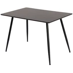 Esstisch Tischplatte mit Holzmaserung Küchentisch Esszimmertisch Speisetisch Tisch Esszimmer Küche 115x75 MDF Metallrahmen