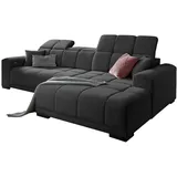 A.Z. Iwaniccy Ecksofa MASTER, 301 x 195 cm - Schwarz Webstoff - elektr. Sitztiefenverstellung