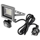 ChiliTec LED Aussenstrahler IP44 inkl. 1,5 m Kabel grau/schwarz