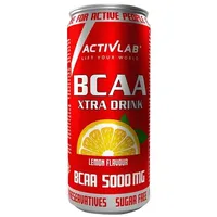 ACTIVLAB BCAA Xtra Drink - 24er Pack (24 x 330 ml) | 5000 mg BCAA pro Dose | Zuckerfrei | Zitronengeschmack | Aminosäuregetränk zur Körperregeneration und Steigerung der Ausdauer