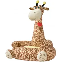 vidaXL Plüsch-Kindersessel Giraffe braun