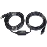 PremiumCord USB-A auf USB-B 10 m Schwarz