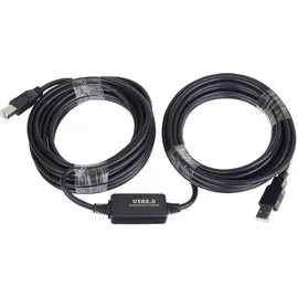 PremiumCord USB-A auf USB-B 10 m Schwarz