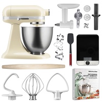 KitchenAid Küchenmaschine 3,3-L-Mini Patisserie Starter Set Creme/Mandel