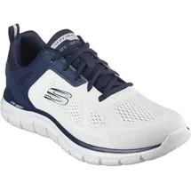 SKECHERS Track Off White Engineered Mesh / Pu / Navy Trim 40