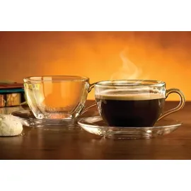 Pasabahce Teetasse mit Untertasse 0,2 l Transparent 6 St.