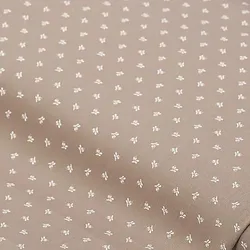 Baumwoll-Trachtenstoff "Zarte Blümchen", beige