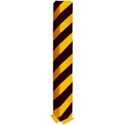 Schake Anfahrschutzwinkel, standard Stahlblech 5mm, gelb, beschichtet, + schwarzen Streifen (Folie beigelegt), Schenkellänge 160mm, Höhe 1200mm