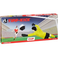 TIPP-KICK Cup 108x71 cm mit Bande – Das spielfertige Set mit 2X Spieler, 2X Torwart, 2X Netztor, 2X Ball I Spielfeld aus Filz