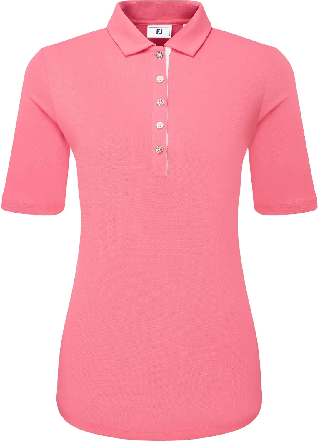 FootJoy Polo Ruched Lisle, halbarm, pink