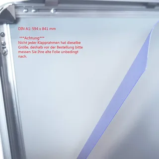 3 Stück DIN A1 Ersatzfolie Schutzfolie Folie für Kundenstopper Plakatrahmen