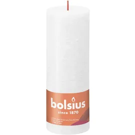 Bolsius Rustik Stumpenkerze 19 x 6.8 cm wolkiges weiß
