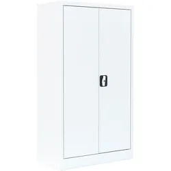 Stahl-Aktenschrank Aktenschrank Büroschrank Metallschrank abschließbar 120x80x38,3cm weiß 530297