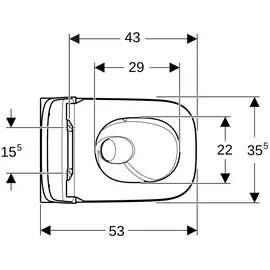 Geberit iCon Wand-Tiefspül-WC mit WC-Sitz Weiß KeraTect