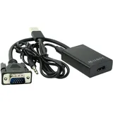 MicroConnect VGA zu HDMI Converter HDMI/VGA 0,30 m Schwarz
