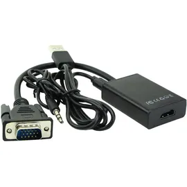 MicroConnect VGA zu HDMI Converter HDMI/VGA 0,30 m Schwarz