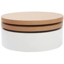 miliboo Couchtisch Weiß/Braun Holz 0 x 0 cm