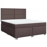 vidaXL Boxspringbett 180 x 200 cm Dunkelbraun