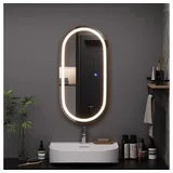 Vicco Miral 80 x 40 cm mit Frontlight Beleuchtung, Model 55485 - Transparent