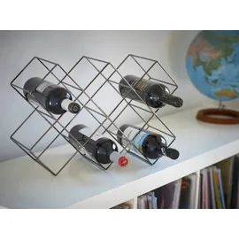 Echtwerk Weinregal 46 x 16,6 x 31 cm Schwarz