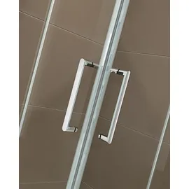 Bernstein EX809 Eckdusche mit Drehtür 80 x 195 cm transparent Sicherheitsglas inkl. Duschtasse