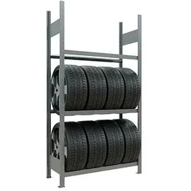 Schulte Reifenregal 20770 silber 110,0 x 40,0 x 200,0 cm