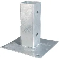 GAH Alberts Zaunpfosten 71 x 71 mm Grau/Stahl