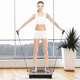 Vibrationsplatte Vibrationstrainer Vibrationsgerät Fitnesstrainer Led-anzeige Usb-lautsprecher Trainingsbänder Fernbedienung