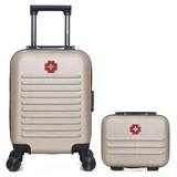 SWISS KOPPER – 2er-Set – Handgepäckkoffer XXS und Kosmetikkoffer WIL