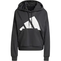adidas Essentials Big Logo French Terry Loose Kapuzenpullover Black / White M