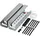 Relaxdays Kabelkanal Schreibtisch, 2er Set, Kabelmanagement, HBT: 10 x 43 x 10 cm, Zubehör zum Fixieren, Silber