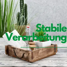 Novaliv Holzkiste 30 x 25 x 8 cm 3-tlg. Braun