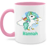 Tasse Tassen 325ml - Einhorn Wunschname Personalisiert mit Namen Unicorn Custom Gift Einhörner - 325 ml - Rosa - name personalisierte und motiv geschenke personalisierung einhörnern