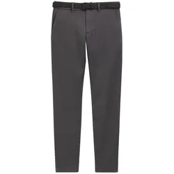 TOM TAILOR Herren TTTRAVIS Slim Chino mit Gürtel, grau, Uni, Gr. 32/32